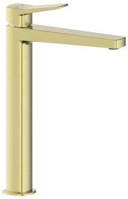 KFA Armatura 4522-712-31 - Смесител за умивалник + изпускател MALAGA 30,3 cm, браширано злато
