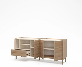 Скрин от дъбов декор в естествен цвят 180x75,5x44 cm Monza – Marckeric