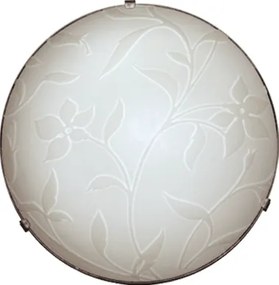 Плафониера ЕДЕЛВАЙС ЛАЙТ, ø300, бял/бял, 1xE27