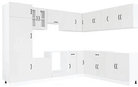 3314981 vidaXL Комплект кухненски шкафове от 14 части Lucca, инженерно дърво