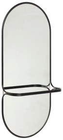 Стенно огледало с рафт 21x102 cm Carry - Hübsch