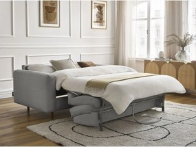 Сив диван за ежедневно спане/сгъваем 220 cm Cocoone – Bobochic Paris