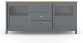 Скрин сиво-зелен от масивен бор 180x80x40 cm Misti – Marckeric