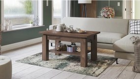 АСТОРИА Кафяв дъб - РАЗТЕГАТЕЛНА ХОЛНА МАСА С ПОВДИГАЩ МЕХАНИЗЪМ С РАФТ