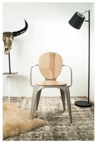 Черна подова лампа с глава на катарама - Zuiver