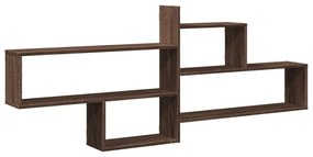 853323 vidaXL Стенен рафт, кафяв дъб, 167,5x18x68 см, инженерно дърво