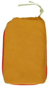 Оранжево и зелено памучно спално бельо Line, 140 x 200 cm - Hübsch