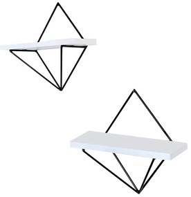 Комплект от 2 рафта DIA, бял/черен