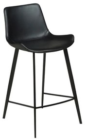 Бар стол от черна изкуствена кожа Hype - DAN-FORM Denmark