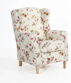 Кремаво и бяло кресло с цветя Lorris - Max Winzer