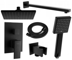 Mexen Uno DR45 вграден душ комплект, черен - 71435DR45-70