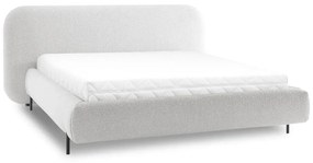 Бежово двойно легло 180x200 cm тапицирано с място за съхранение с включена подматрачна рамка Pointt – ELTAP