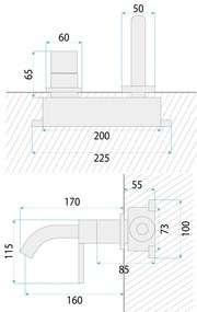 Смесител за вграждане Rea Foster Brush Nickel