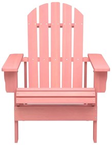 315877 vidaXL Градински стол "Адирондак", чам масив, розов