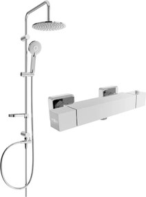 Mexen Cube Карл външен душ комплект с душ глава тип дъжд и термостатичен