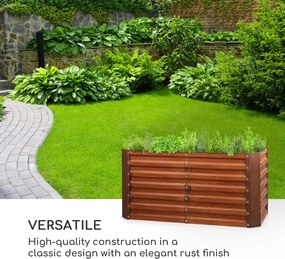 Blumfeldt Rust Grow, повдигната градинска леха, поцинкована стоманена повърхност, ръждив цвят