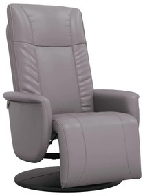 356507 vidaXL Наклоняем стол с поставка за крака, сив, изкуствена кожа