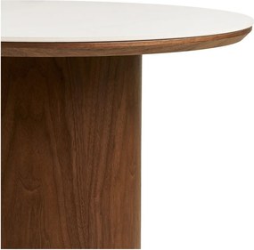 Кръгла масичка за кафе с керамичен плот в тъмно естествен цвят ø 60 cm Noli – House Nordic