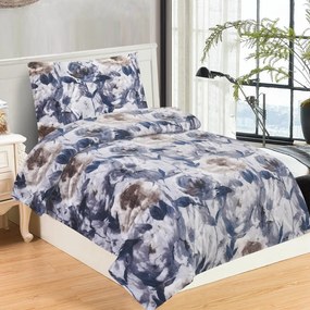 Лилаво единично спално бельо от микроплюш 140x200 cm Riana – My House