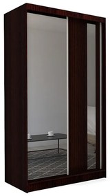Шкаф с плъзгащи врати и огледало GAJA, 150x216x61, венге