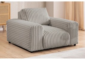 Светлосиво кресло от рипсено кадифе Justin – Ropez