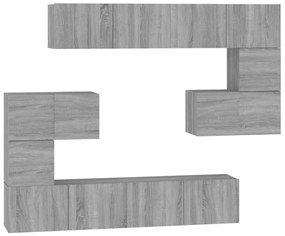 3114588 vidaXL ТВ шкафове за стенен монтаж, cив сонома, инженерно дърво