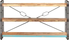 320633 vidaXL Библиотека с 3 рафта, 140x30x80 см, регенерирано дърво масив