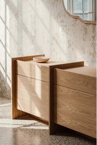 Скрин от декор от дъб в естествен цвят 146x76x51 cm Hido – noo.ma