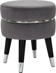 Табуретка от сиво кадифе Paris - Mauro Ferretti