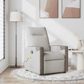 4104843 vidaXL Масажен стол за лежанка Cloud Grey Fabric