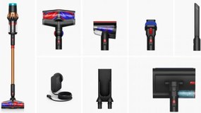 Вертикална прахосмукачка Dyson V16 Piston Animal Submarine 492969-01, 315AW, 900W, 1.3 л, 70 мин, CleanCompaktor™, Hyperdymium™, Wet/Dry, HEPA, LCD, Черен/мед