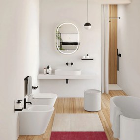 Умивалник МРАМОРЕН КОМПОЗИТ Rea  IRIS 71 CM White