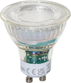 Комплект от 5 GU10 50mm димируеми LED крушки прозрачни 2.5W 450 lm 3000K