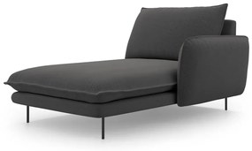 Тъмносив стол за отдих, десен ъгъл Vienna - Cosmopolitan Design