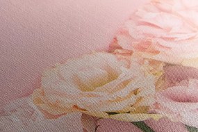 Картина на платно – Пастелни цъфтящи цветя