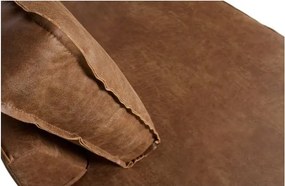 Кафяв ъглов диван от изкуствена кожа (ляв ъгъл/L форма) Rodeo – WOOOD