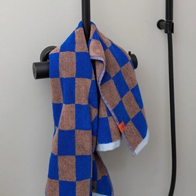 Синьо-кафява кърпа от органичен памук 50x90 cm Retro - Mette Ditmer Denmark