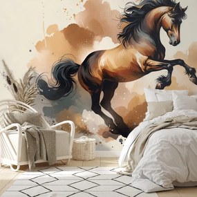 Тапет – Динамичен кафяв кон в движение