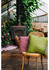 Ленена калъфка за възглавница 50x50 cm Red Gingham – Linen Tales