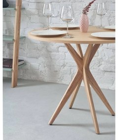 Кръгла сгъваема трапезна маса с ясенов плот 45x90 cm Jubi – Ragaba