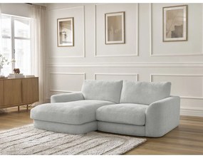 Светлосив шенилов ъглов диван (ляв ъгъл) Leonore – Bobochic Paris