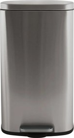 Стоманено кошче за боклук с педал в матово сребрист цвят 50 l Akira – Spirella