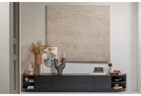 Черна модулна телевизионна масичка от борова дървесина 78x40 cm Finca - WOOOD