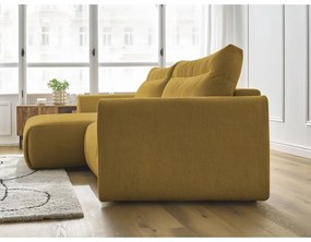 Ъглов диван в цвят жълта охра Aden – Bobochic Paris