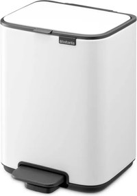 Кош за боклук Brabantia Bo Pedal 1010117, 4 л, Леко затваряне, Противоплъзгаща основа, Бял