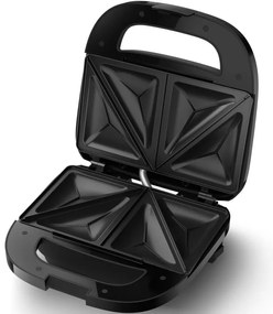 Сандвич тостер Philips HD2331/90 Series 3000, 750 W, За 2 филии/4 триъгълни сандвича, Незалепващи алуминиеви плочи, Черен