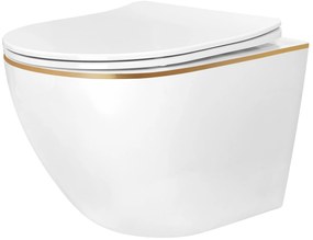 тоалетна чиния Rea Carlo Mini Tornado NF GOLD EDGE