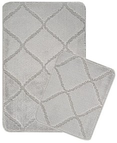 Светлосиви килими за баня в комплект от 2 бр. 50x80 cm Cizgili – Foutastic