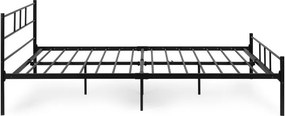 Черно метално легло със стабилна рамка