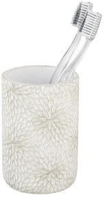 Чаша за четки за зъби от полиресин в бял и златист цвят Montalfano – Wenko